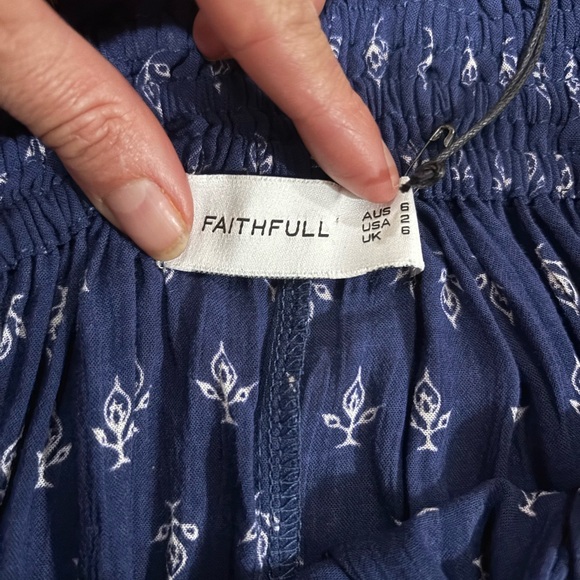 Faithfull the Brand Navy and White Floral Dress - Picture 4 of 6